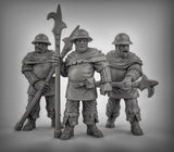 Town Folk Guard Miniature | Set of 3 - Tabletop RPG & D&D miniature. Perfect for wargaming & collectors
