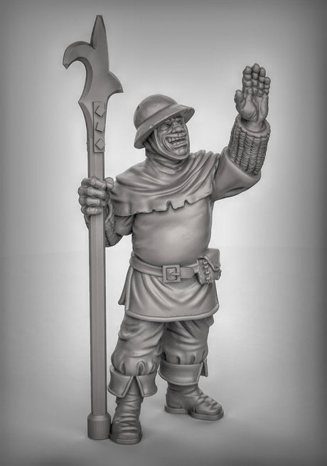Town Folk Guards Miniature | Left - Tabletop RPG & D&D miniature. Perfect for wargaming & collectors