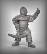 Town Folk Guards Miniature | Right - Tabletop RPG & D&D miniature. Perfect for wargaming & collectors