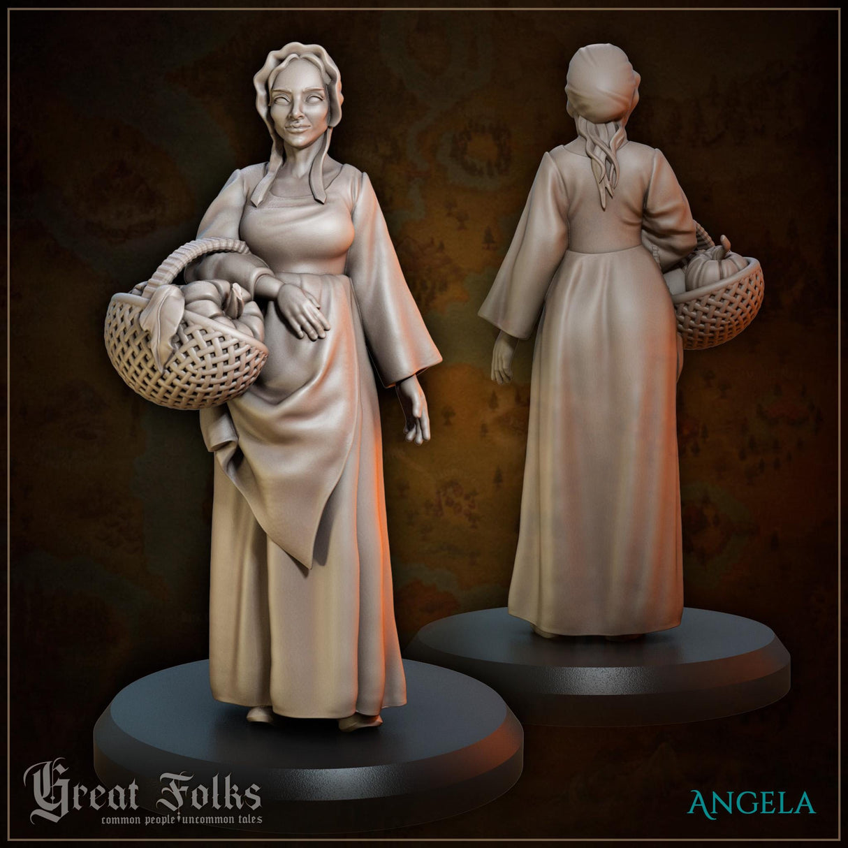 Town Folk Set 1 Miniature | Townsfolk 2 - Tabletop RPG & D&D miniature. Perfect for wargaming & collectors