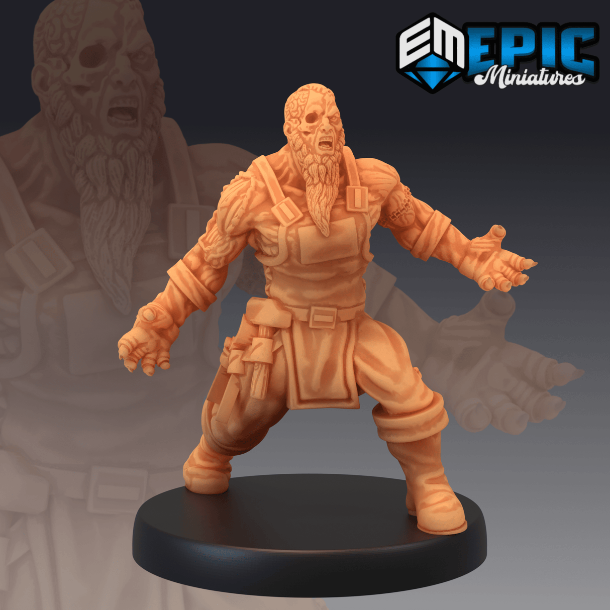 Town Folk Undead Miniature | B - Tabletop RPG & D&D miniature. Perfect for wargaming & collectors