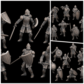 Town Guard Miniature | 28mm - Tabletop RPG & D&D miniature. Perfect for wargaming & collectors