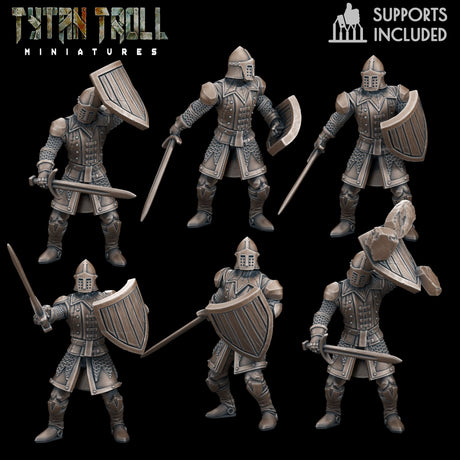 Town Guard Miniature | 28mm - Tabletop RPG & D&D miniature. Perfect for wargaming & collectors
