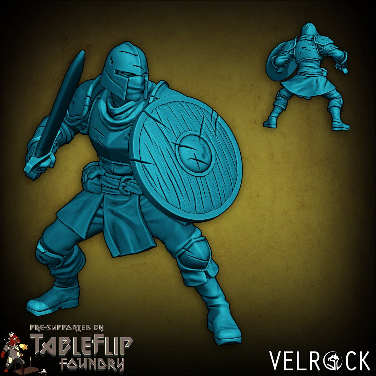Town Guard Miniature | E - Tabletop RPG & D&D miniature. Perfect for wargaming & collectors