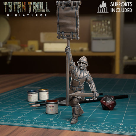 Town Guards Guard 3 Miniature | A - Tabletop RPG & D&D miniature. Perfect for wargaming & collectors