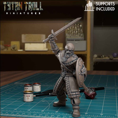 Town Guards Guard 5 Miniature | C - Tabletop RPG & D&D miniature. Perfect for wargaming & collectors