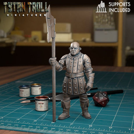 Town Guards Guard 4 Miniature | D - Tabletop RPG & D&D miniature. Perfect for wargaming & collectors