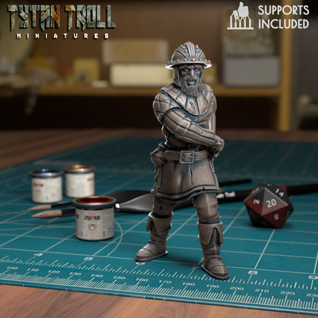 Town Guards Guard 3 Miniature | G - Tabletop RPG & D&D miniature. Perfect for wargaming & collectors