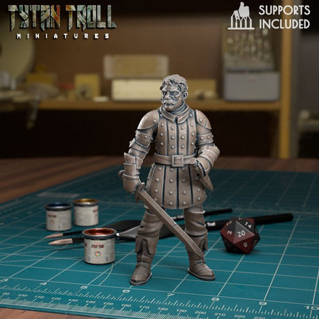 Town Guards Guard 4 Miniature | H - Tabletop RPG & D&D miniature. Perfect for wargaming & collectors