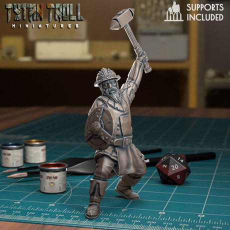 Town Guards Guard 3 Miniature | H - Tabletop RPG & D&D miniature. Perfect for wargaming & collectors