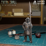 Town Guards Guard 3 Miniature | K - Tabletop RPG & D&D miniature. Perfect for wargaming & collectors