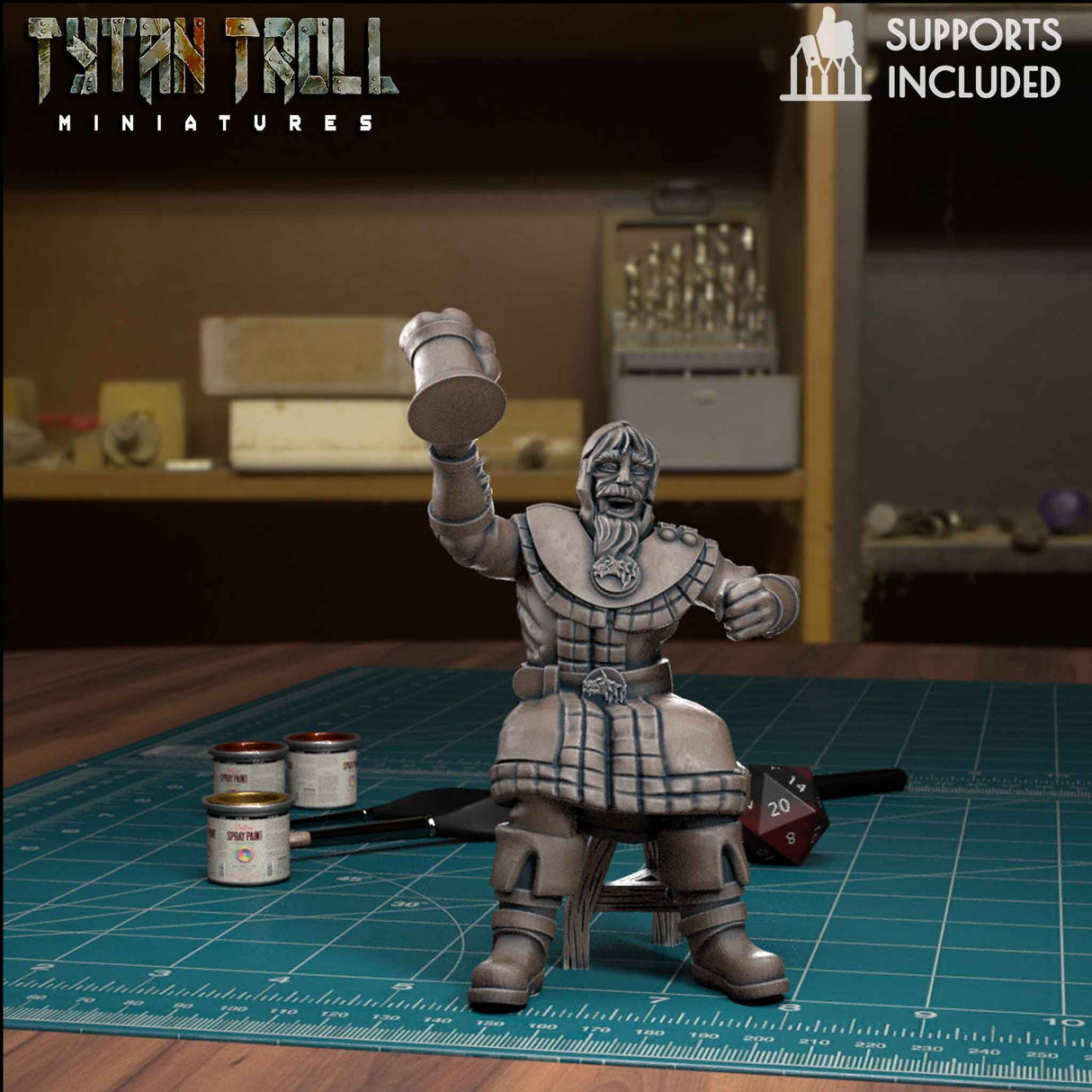 Town Guards Guard 5 Miniature | K - Tabletop RPG & D&D miniature. Perfect for wargaming & collectors
