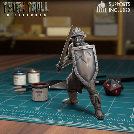 Town Guards Guard 3 Miniature | L - Tabletop RPG & D&D miniature. Perfect for wargaming & collectors