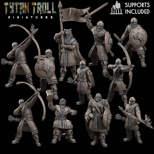Town Guards Miniature - Set of 11 - 28mm