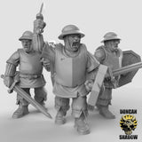 Town Guards Guard 2 Miniature | Set of 3 - Tabletop RPG & D&D miniature. Perfect for wargaming & collectors