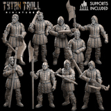 Town Guards Guard 4 Miniature | Set of 9 - Tabletop RPG & D&D miniature. Perfect for wargaming & collectors