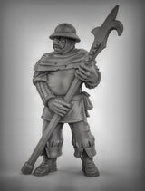 Town Militia Miniature | D0838 (left) - Tabletop RPG & D&D miniature. Perfect for wargaming & collectors