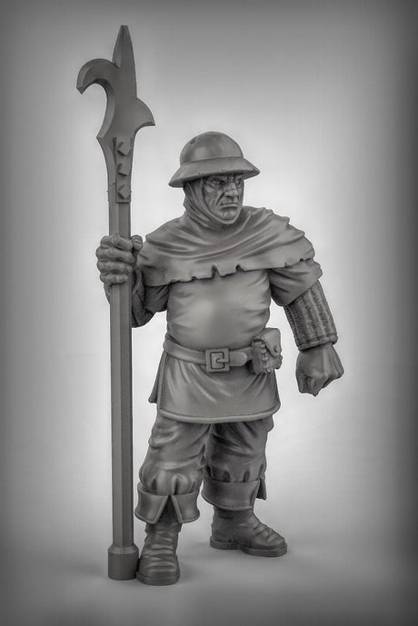 Town Militia Miniature | D0839 (middle) - Tabletop RPG & D&D miniature. Perfect for wargaming & collectors