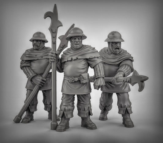 Town Militia Miniature - Set of 3 - 28mm