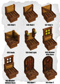 Town Tiles Basic Walls & Doors Pack (MT1 035 to MT1 043) | Set of 9 - Tabletop RPG & D&D miniature. Perfect for wargaming & collectors