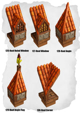 Town Tiles Rooftop Feature Pack (MT2 126 to MT2 130) | Set of 5 - Tabletop RPG & D&D miniature. Perfect for wargaming & collectors