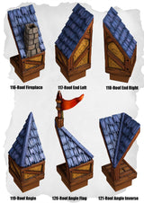 Town Tiles Rooftop Features Pack (MT1 116 to MT1 121) | Set of 6 - Tabletop RPG & D&D miniature. Perfect for wargaming & collectors