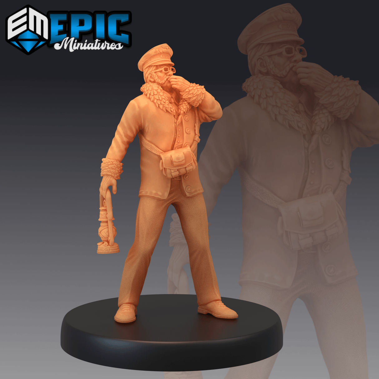 Train Conductor Miniature | B - Tabletop RPG & D&D miniature. Perfect for wargaming & collectors