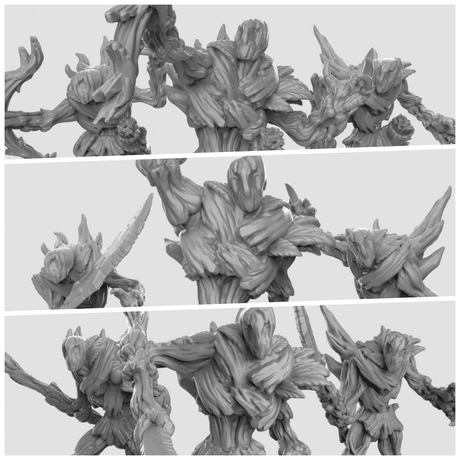 TreeFolk & Dryad Army Miniature | 28mm - Tabletop RPG & D&D miniature. Perfect for wargaming & collectors