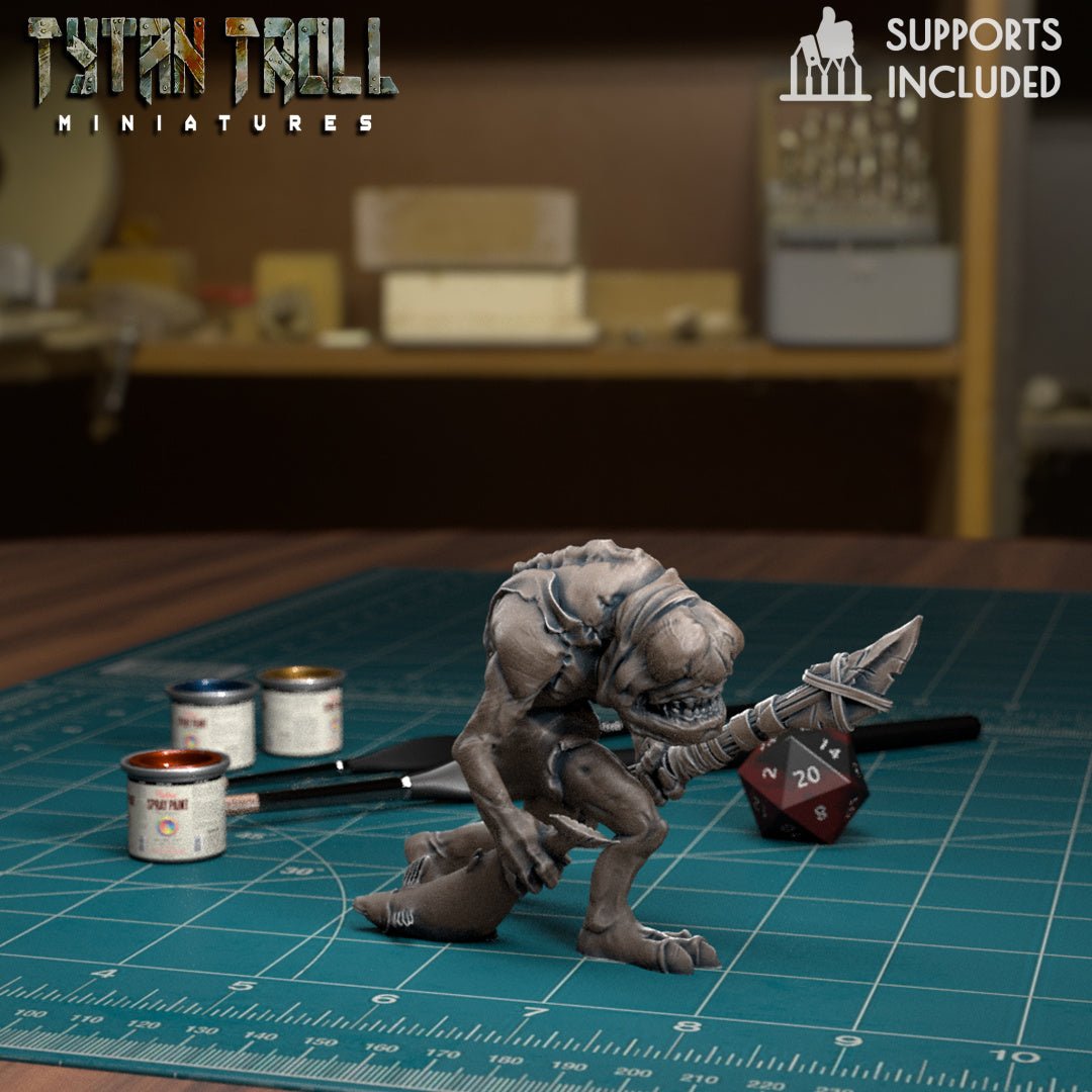 Troglodyte Bundle Miniature | A - Tabletop RPG & D&D miniature. Perfect for wargaming & collectors