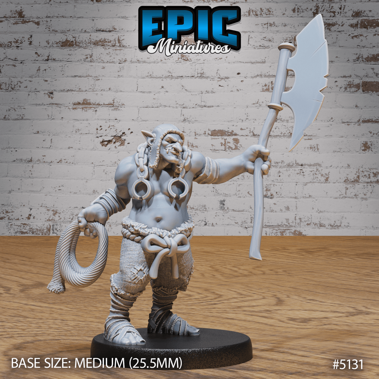 Troll Executioner Miniature | C - Tabletop RPG & D&D miniature. Perfect for wargaming & collectors