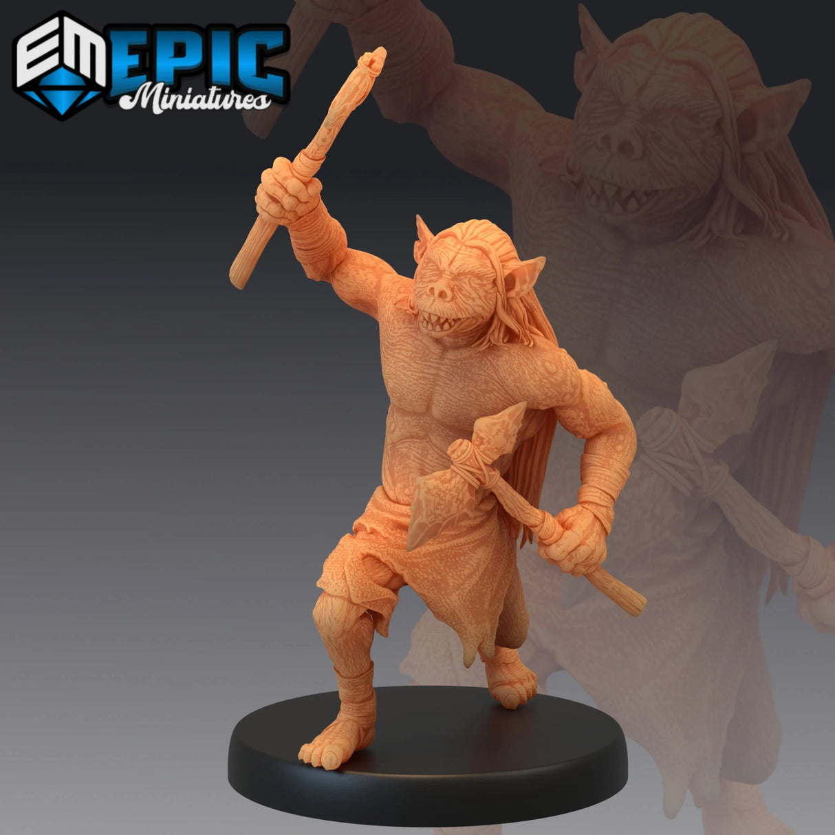 Troll Folk Miniature | B - Tabletop RPG & D&D miniature. Perfect for wargaming & collectors