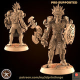 Troll Set 4 Miniature | A - Tabletop RPG & D&D miniature. Perfect for wargaming & collectors