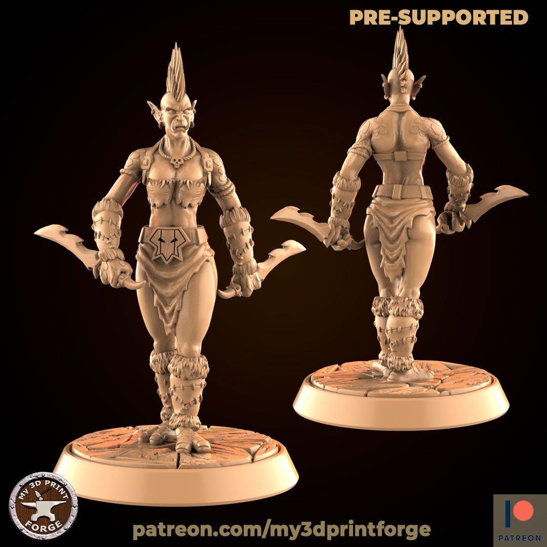 Troll Set 3 Miniature | B - Tabletop RPG & D&D miniature. Perfect for wargaming & collectors