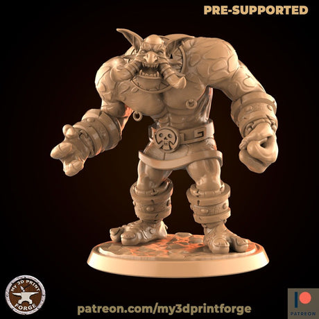 Troll Tribe Miniature | C - Tabletop RPG & D&D miniature. Perfect for wargaming & collectors