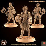 Troll Tribe Miniature | E - Tabletop RPG & D&D miniature. Perfect for wargaming & collectors