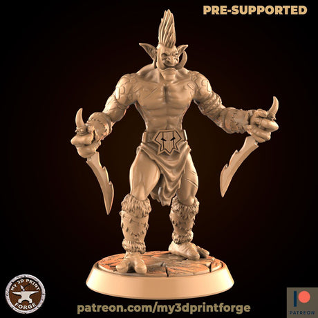 Troll Set 4 Miniature | E - Tabletop RPG & D&D miniature. Perfect for wargaming & collectors