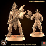 Troll Set 3 Miniature | F - Tabletop RPG & D&D miniature. Perfect for wargaming & collectors