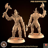 Troll Set 4 Miniature | F - Tabletop RPG & D&D miniature. Perfect for wargaming & collectors