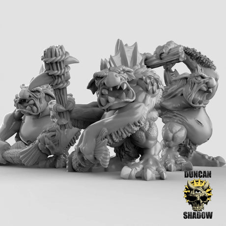 Troll Squad 3 Miniature | Set of 3 - Tabletop RPG & D&D miniature. Perfect for wargaming & collectors