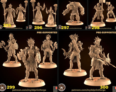 Troll Tribe Miniature | Set of 6 - Tabletop RPG & D&D miniature. Perfect for wargaming & collectors