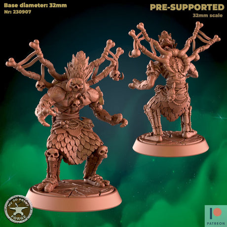 Troll Warlock Cleric Set 1 Miniature | C - Tabletop RPG & D&D miniature. Perfect for wargaming & collectors