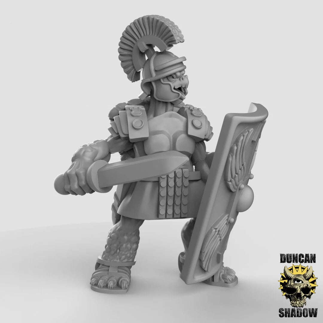 Turtle Folk Fighter Miniature | B - Tabletop RPG & D&D miniature. Perfect for wargaming & collectors