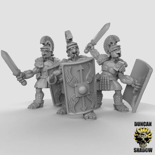 Turtle Folk Fighter Miniature - Set of 3 - 28mm