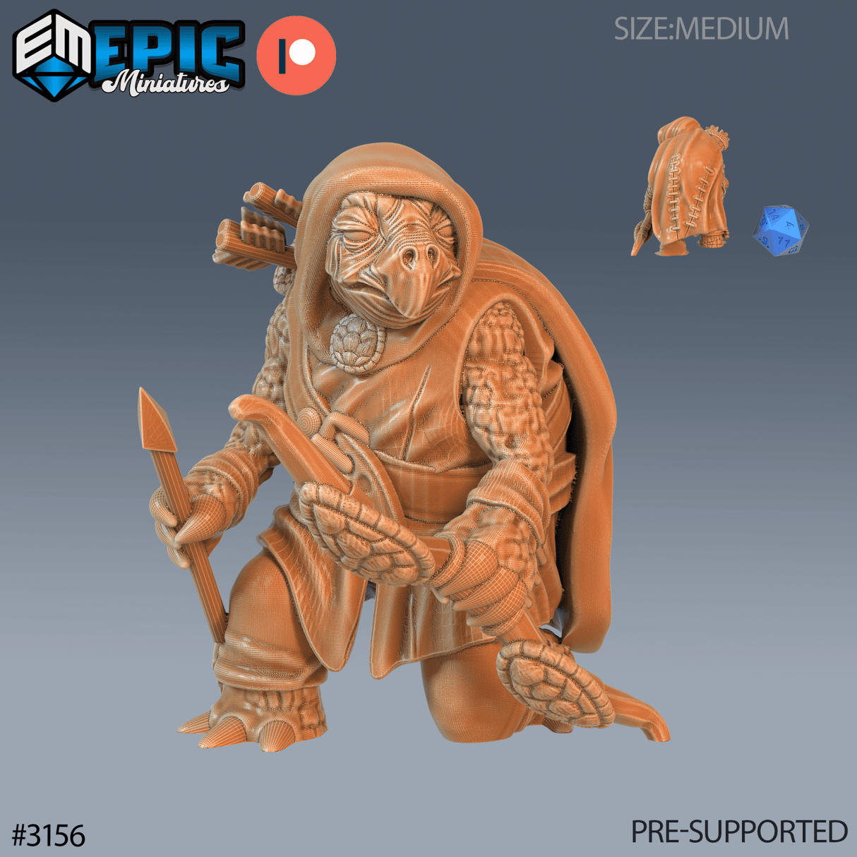 Turtle Folk Mini Set 2 Miniature | C - Tabletop RPG & D&D miniature. Perfect for wargaming & collectors