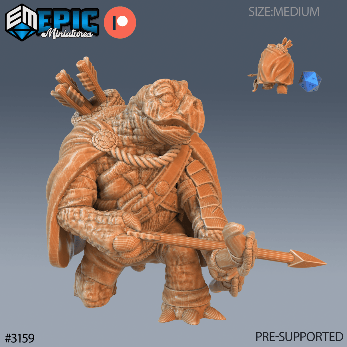Turtle Folk Mini Set 1 Miniature | D - Tabletop RPG & D&D miniature. Perfect for wargaming & collectors