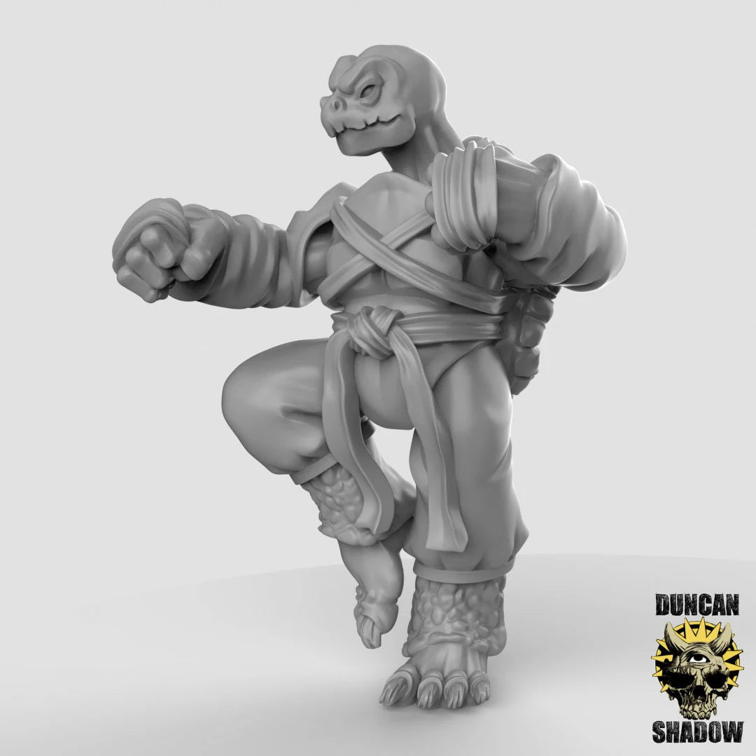 Turtle Folk Monk Miniature | A - Tabletop RPG & D&D miniature. Perfect for wargaming & collectors