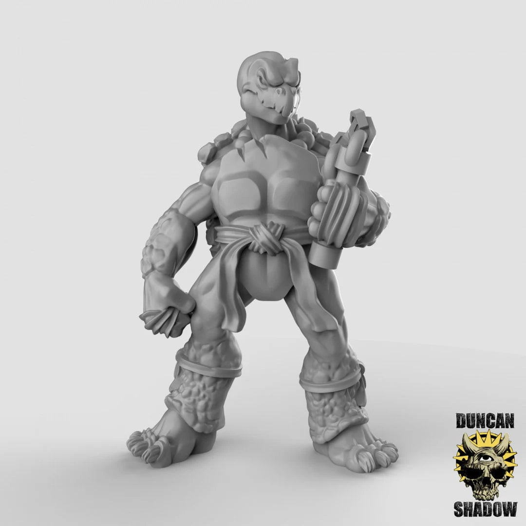 Turtle Folk Monk Miniature | B - Tabletop RPG & D&D miniature. Perfect for wargaming & collectors