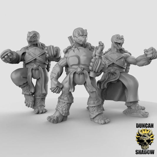 Turtle Folk Monk Miniature - Set of 3 - 28mm