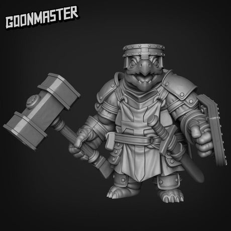 Turtle Folk Paladin Set 5 Miniature | A - Tabletop RPG & D&D miniature. Perfect for wargaming & collectors