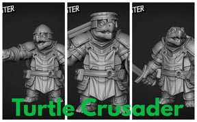 Turtle Folk Paladin Set 3 Miniature | Set of 3 - Tabletop RPG & D&D miniature. Perfect for wargaming & collectors